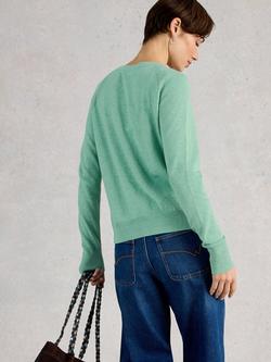 White Stuff Lulu Round Neck Cardigan - view 2, Teal