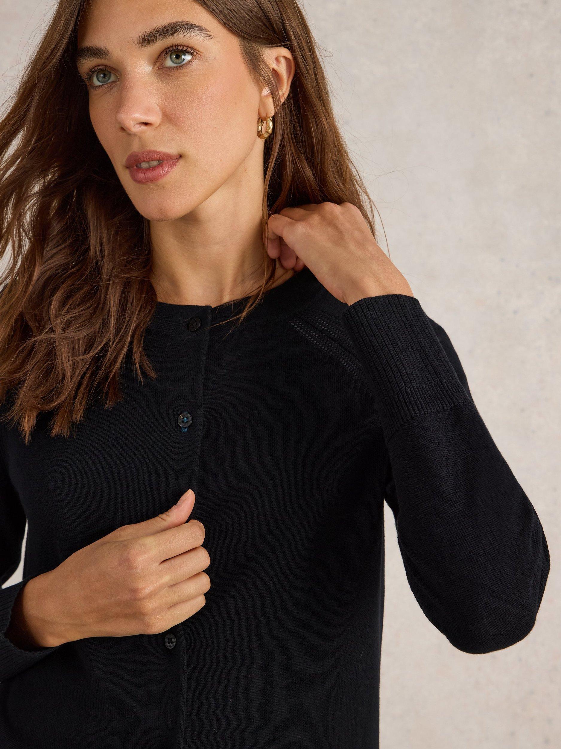 Product image 3 of 6, which shows White Stuff Lulu Cardigan, Black, 6