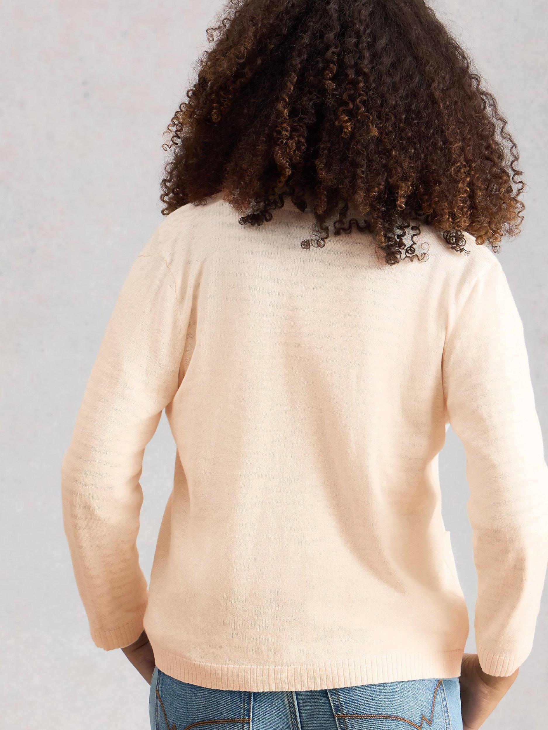 Product image 2 of 6, which shows White Stuff Nova V-Neck Cardigan, Natural, 6