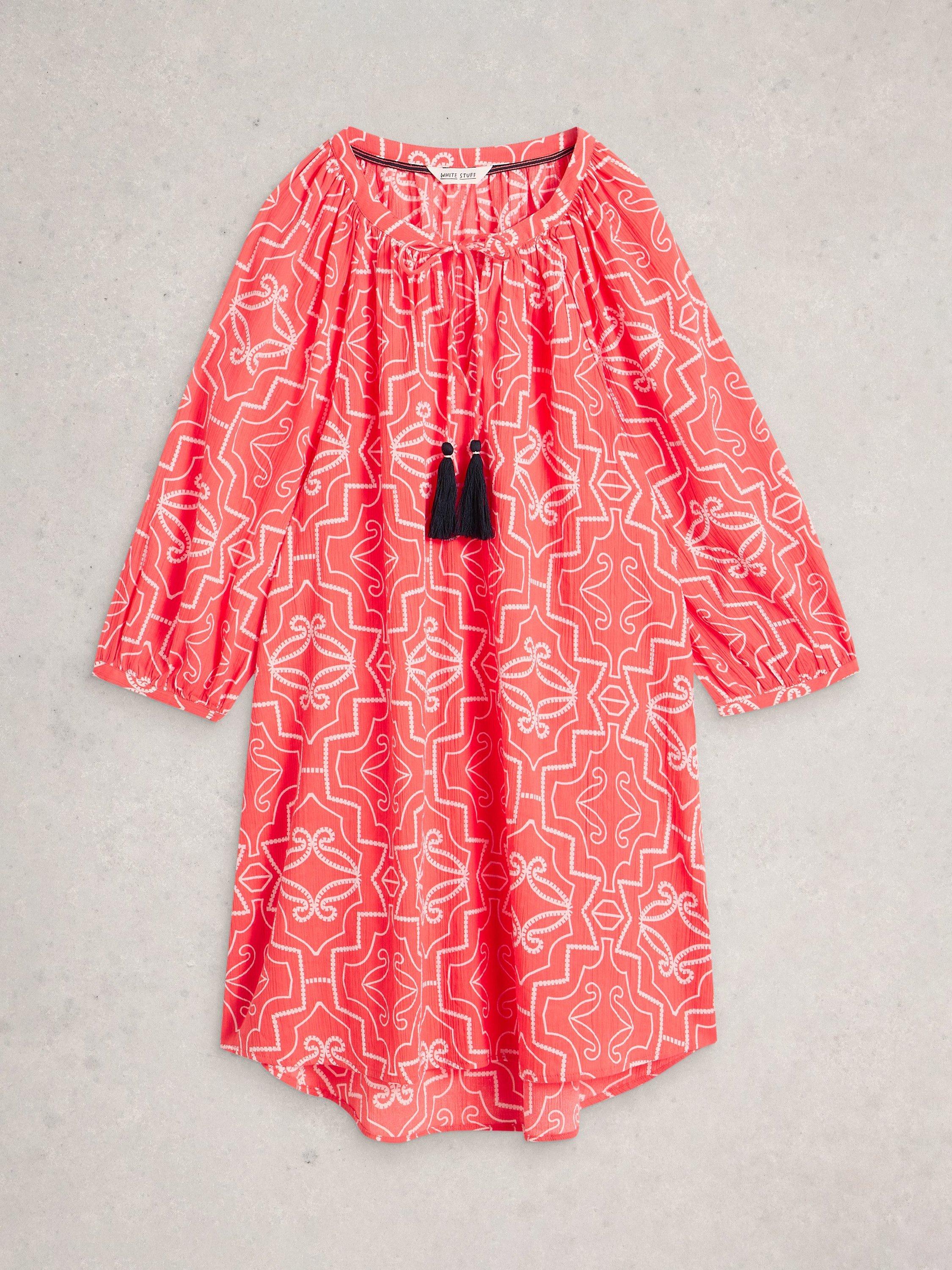 Product image 5 of 6, which shows White Stuff Lottie Beach Cover Up , Coral, XS