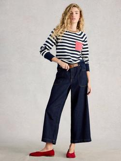 White Stuff Britney Stripe Sweatshirt, Blue/Multi, Blue/Multi