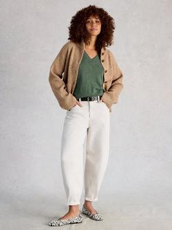 White Stuff Elody V-Neck Jumper, Khaki, Khaki