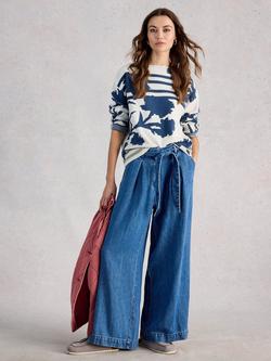 White Stuff Fabia Floral Jumper, White/Multi, White/Multi