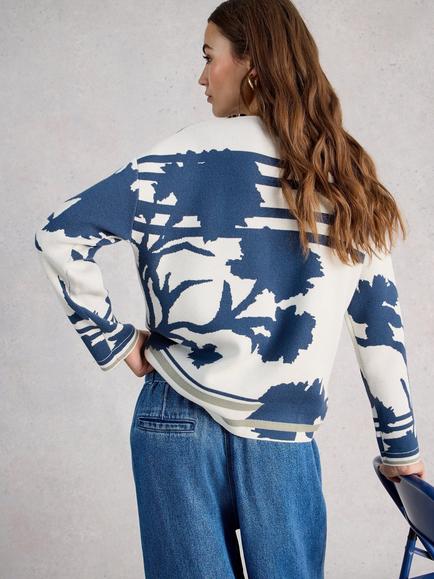 White Stuff Fabia Floral Jumper, White/Multi - view 2, White/Multi