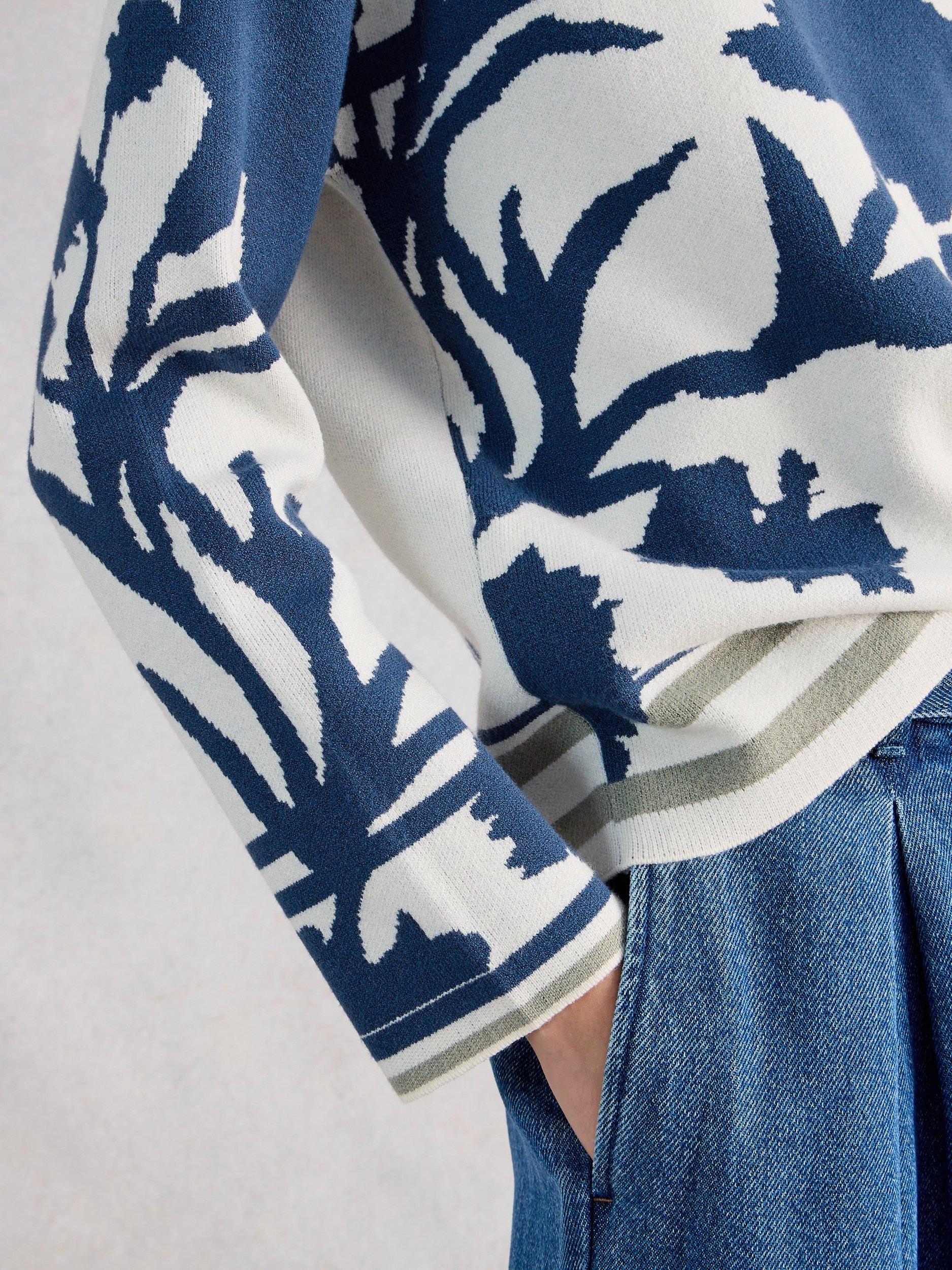 Product image 3 of 6, which shows White Stuff Fabia Floral Jumper, White/Multi, 6