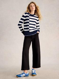 White Stuff Katie Mixed Stripe Jumper, Navy/White, Navy/White