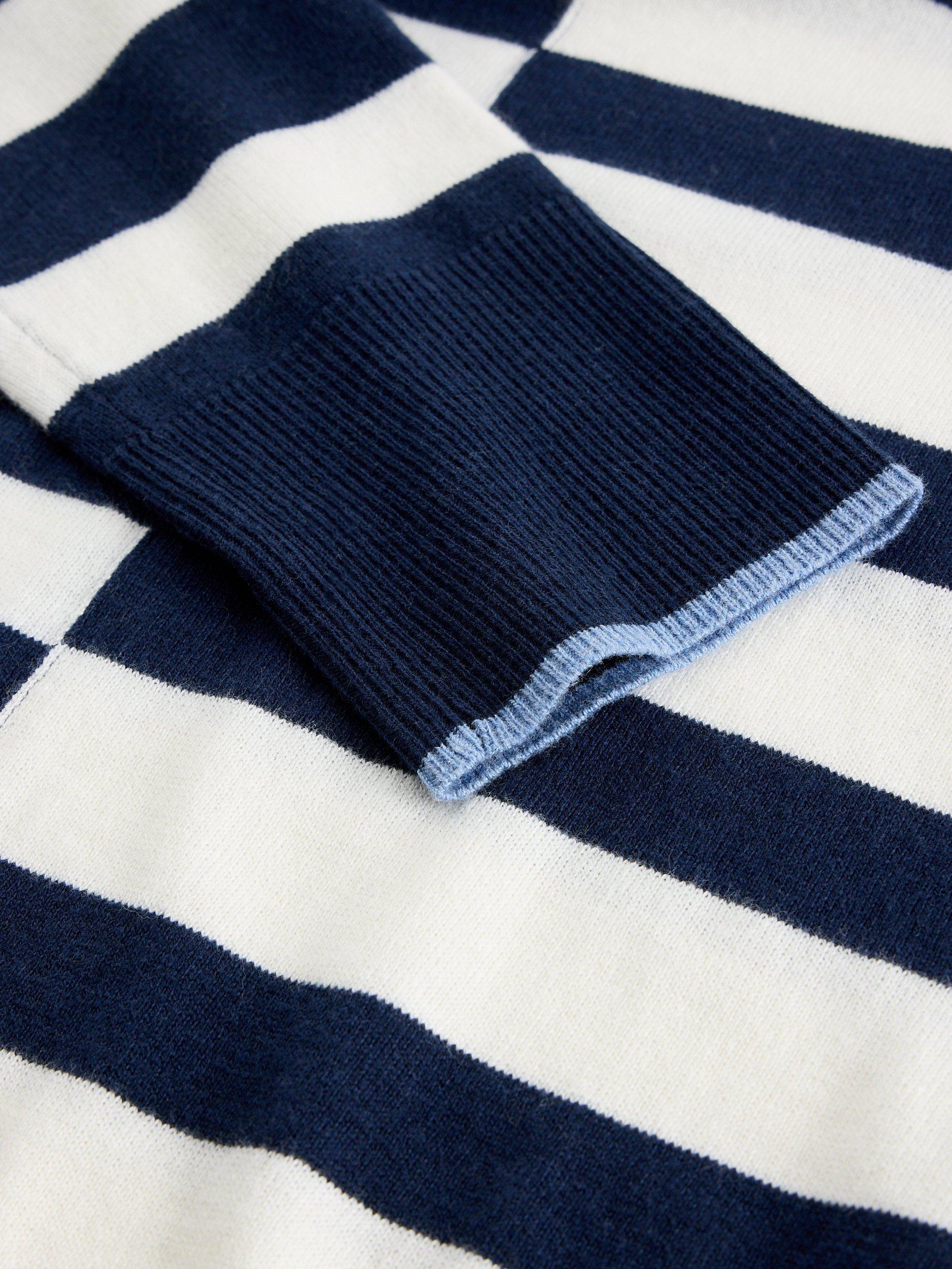 Product image 6 of 6, which shows White Stuff Katie Mixed Stripe Jumper, Navy/White, 6