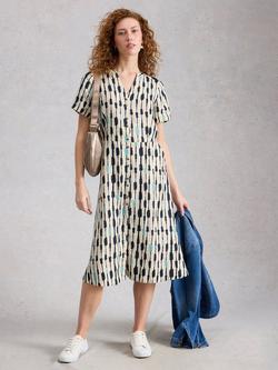 White Stuff Iris Dress, Ivory/Multi, Ivory/Multi