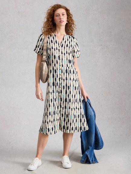 White Stuff Iris Dress, Ivory/Multi, Ivory/Multi