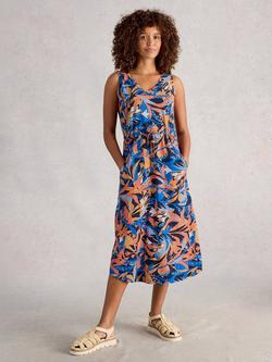 White Stuff Heidi Abstract Jersey Dress, Blue/Multi, Blue/Multi