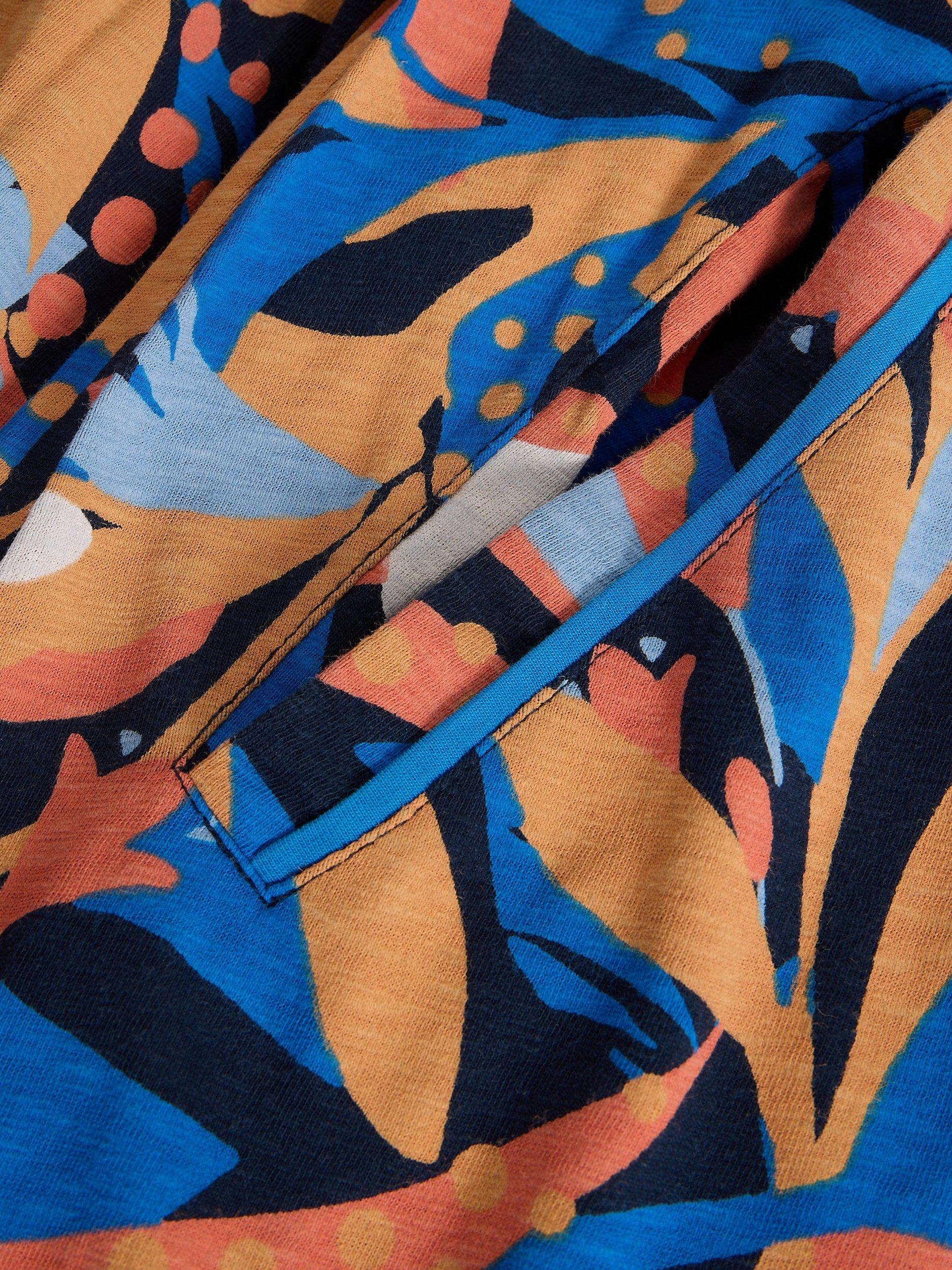 Product image 6 of 6, which shows White Stuff Heidi Abstract Jersey Dress, Blue/Multi, XS