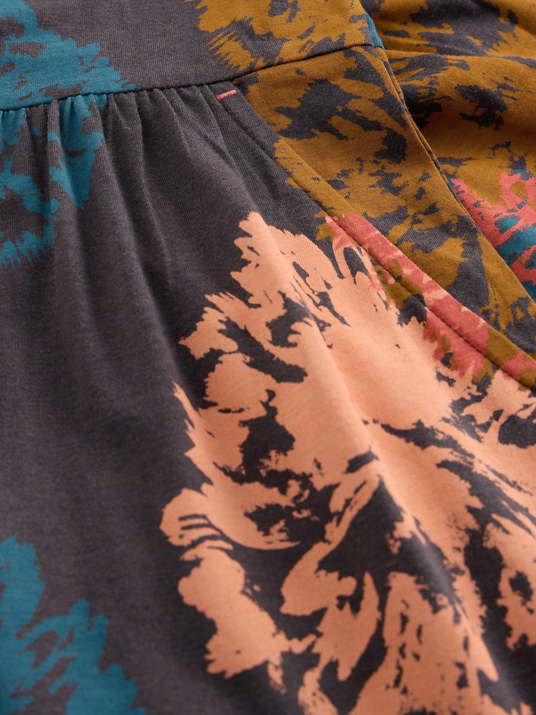 Product image 6 of 6, which shows White Stuff Leah Floral Jersey Dress, Black/Multi, 6