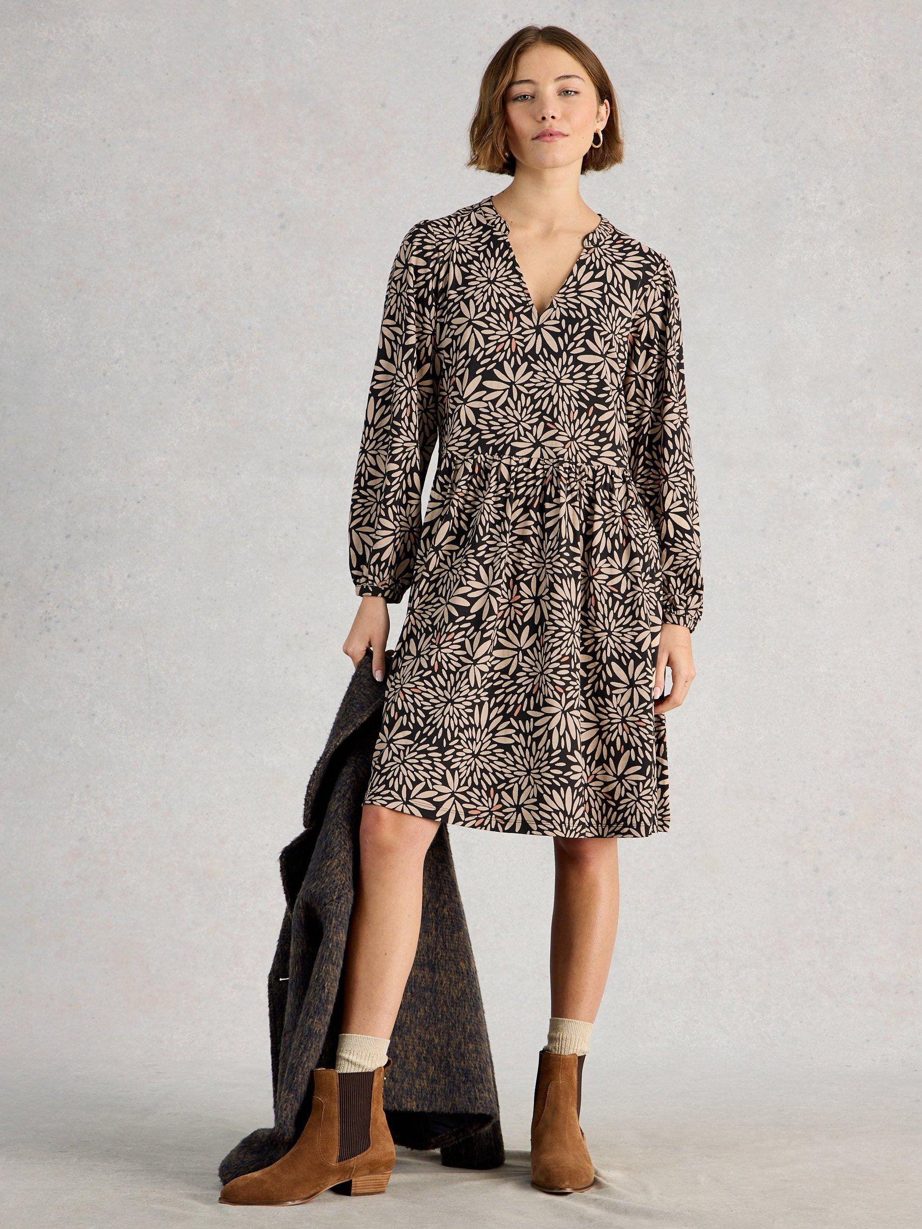 Product image 1 of 6, which shows White Stuff Lola Floral Jersey Dress, Multi, 6