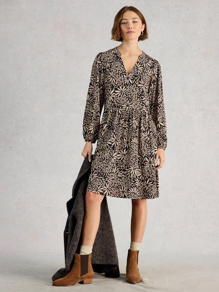 White Stuff Lola Floral Jersey Dress, Multi, Multi