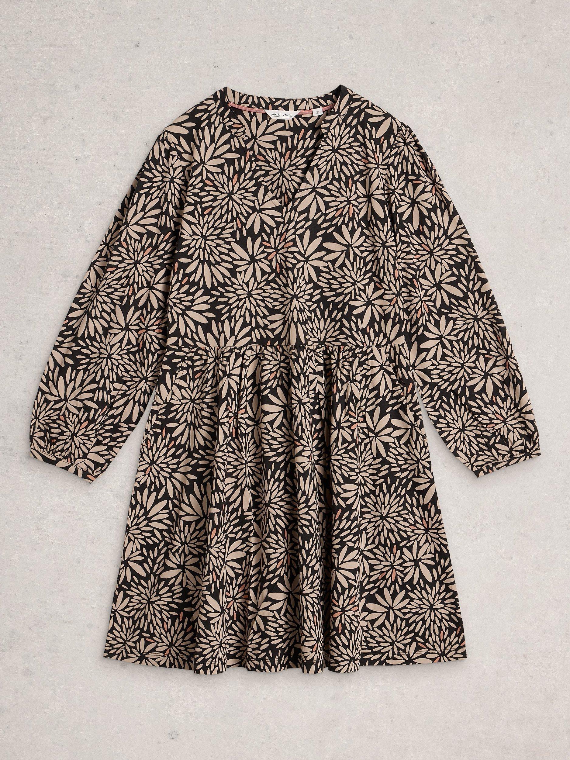 Product image 5 of 6, which shows White Stuff Lola Floral Jersey Dress, Multi, 6