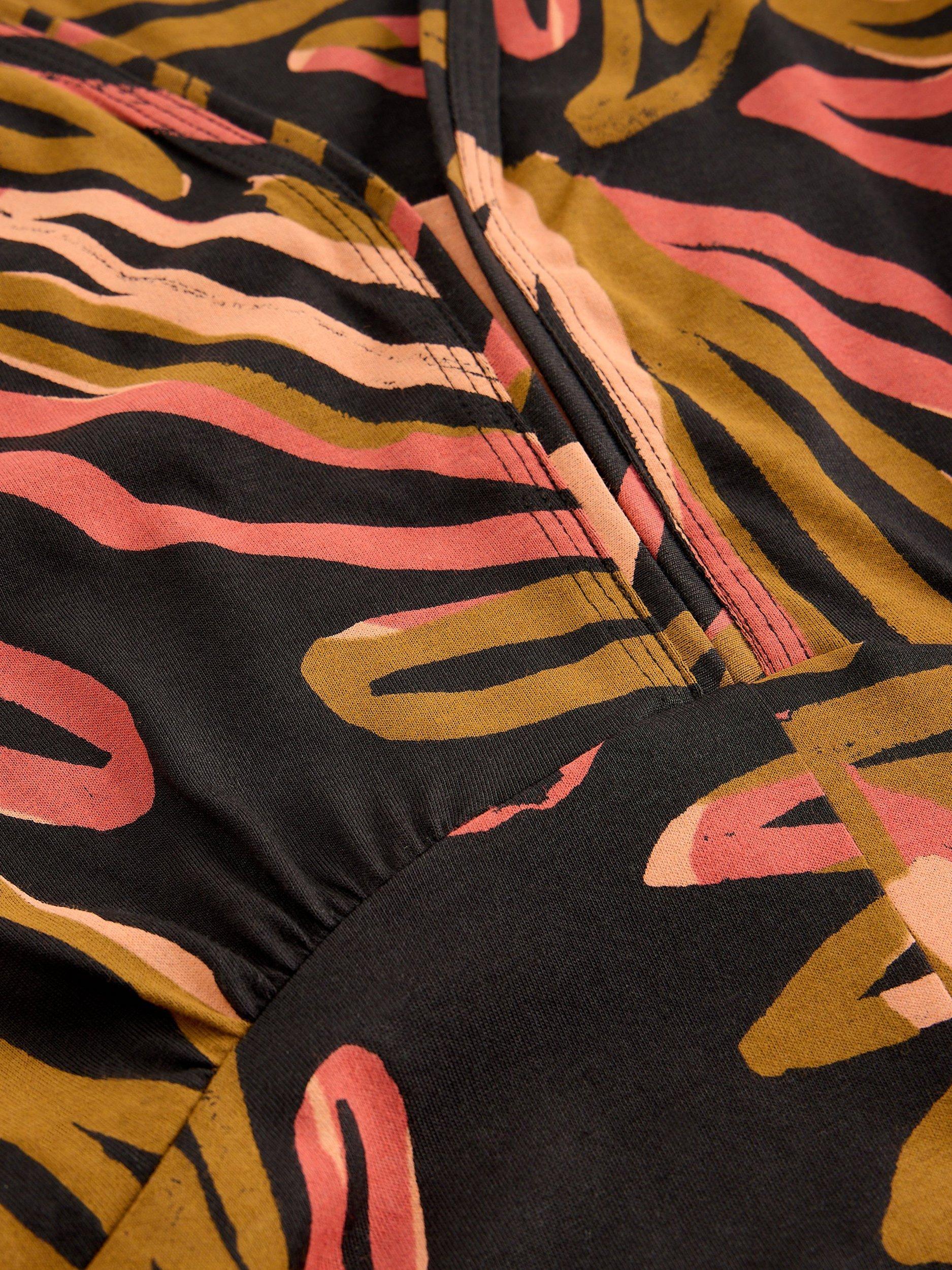 Product image 6 of 6, which shows White Stuff Megan Jersey Dress , Black/Multi, 6