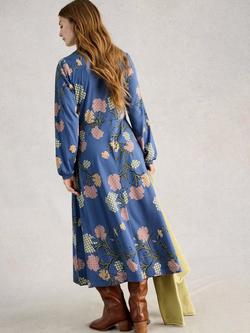 White Stuff Megan Dress, Blue/Multi - view 2, Blue/Multi