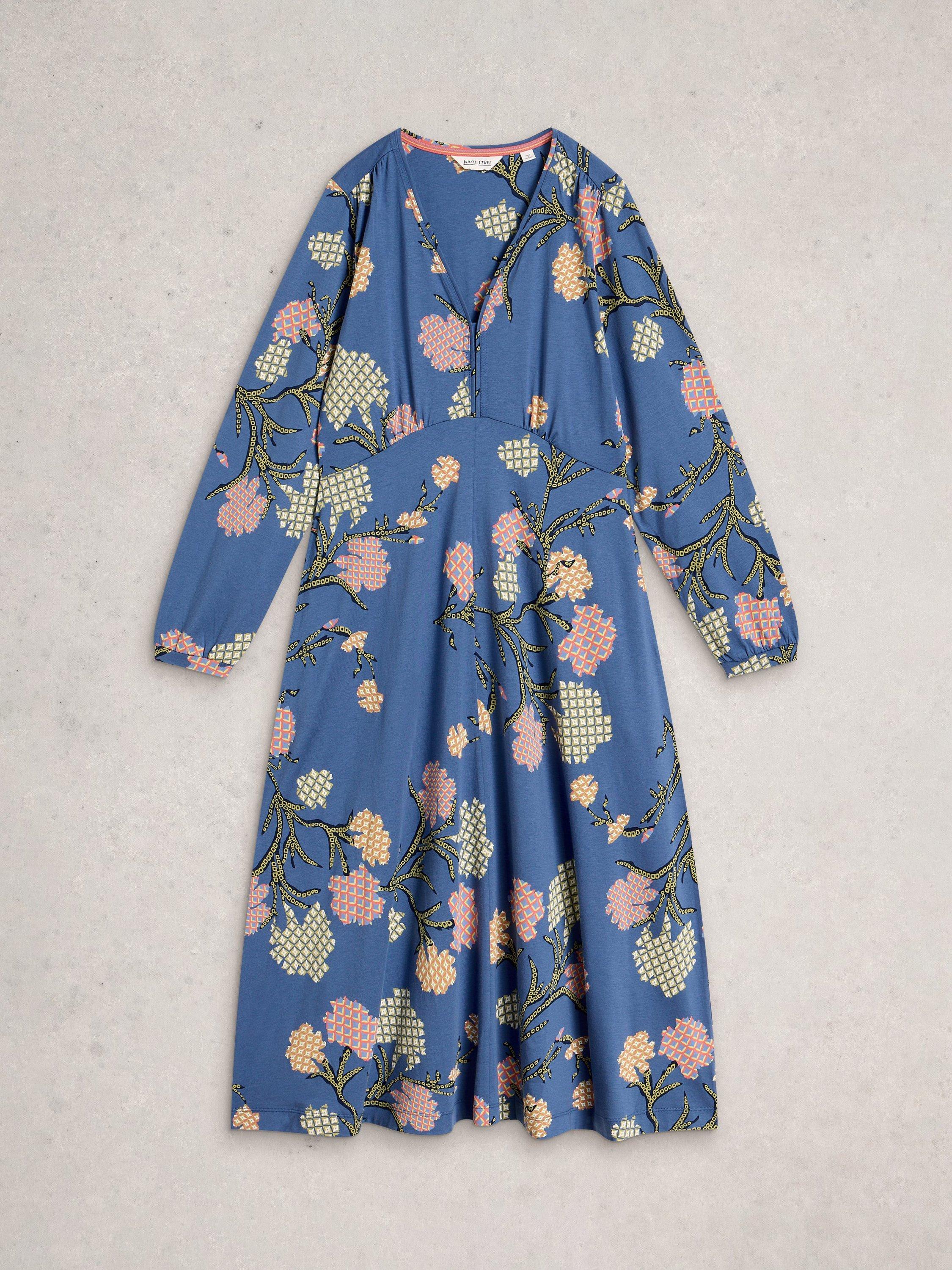 Product image 5 of 6, which shows White Stuff Megan Dress, Blue/Multi, 6