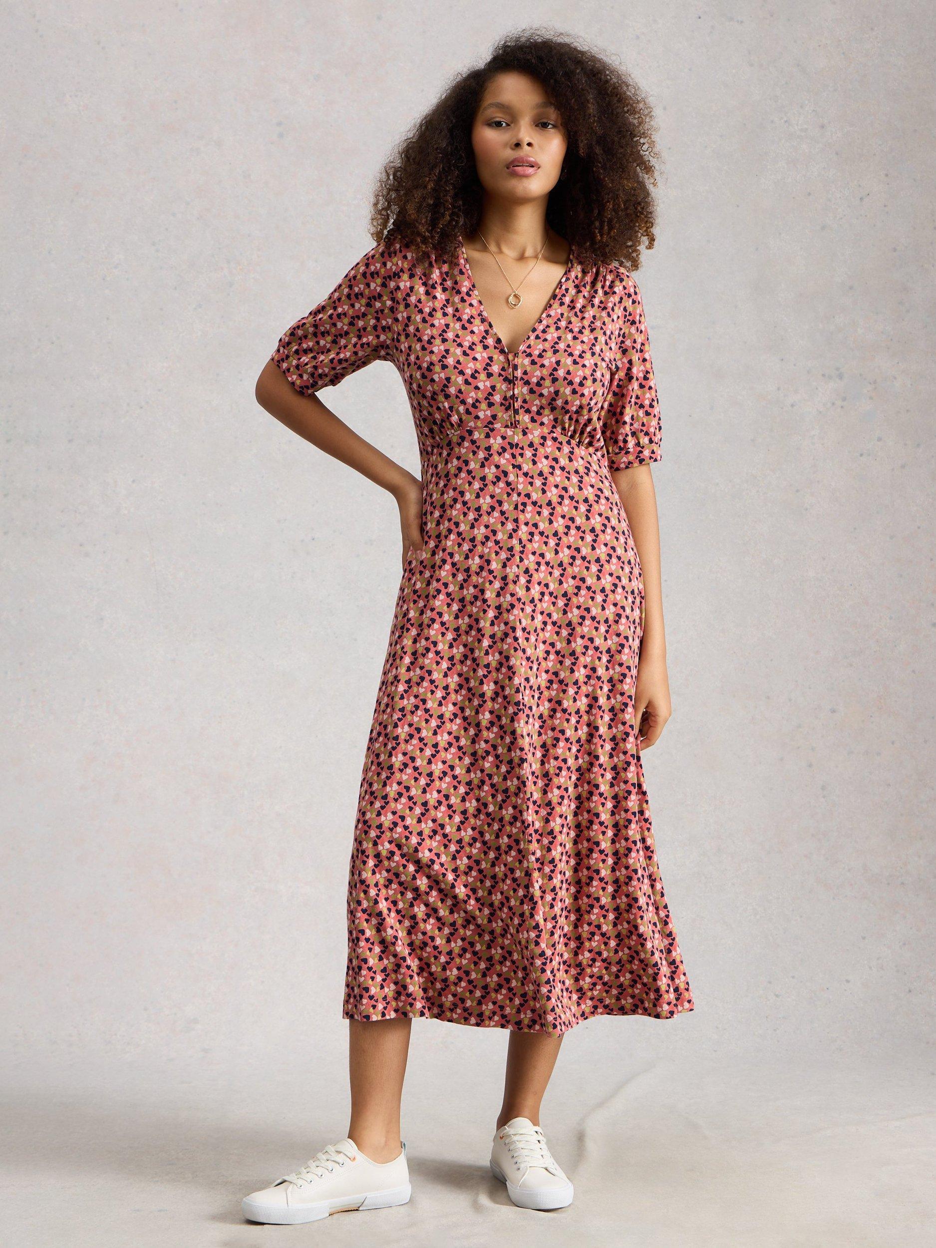 Product image 1 of 2, which shows White Stuff Megan Dress, Pink/Multi, 6