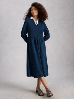 White Stuff Ray Jersey Midi Dress, Blue