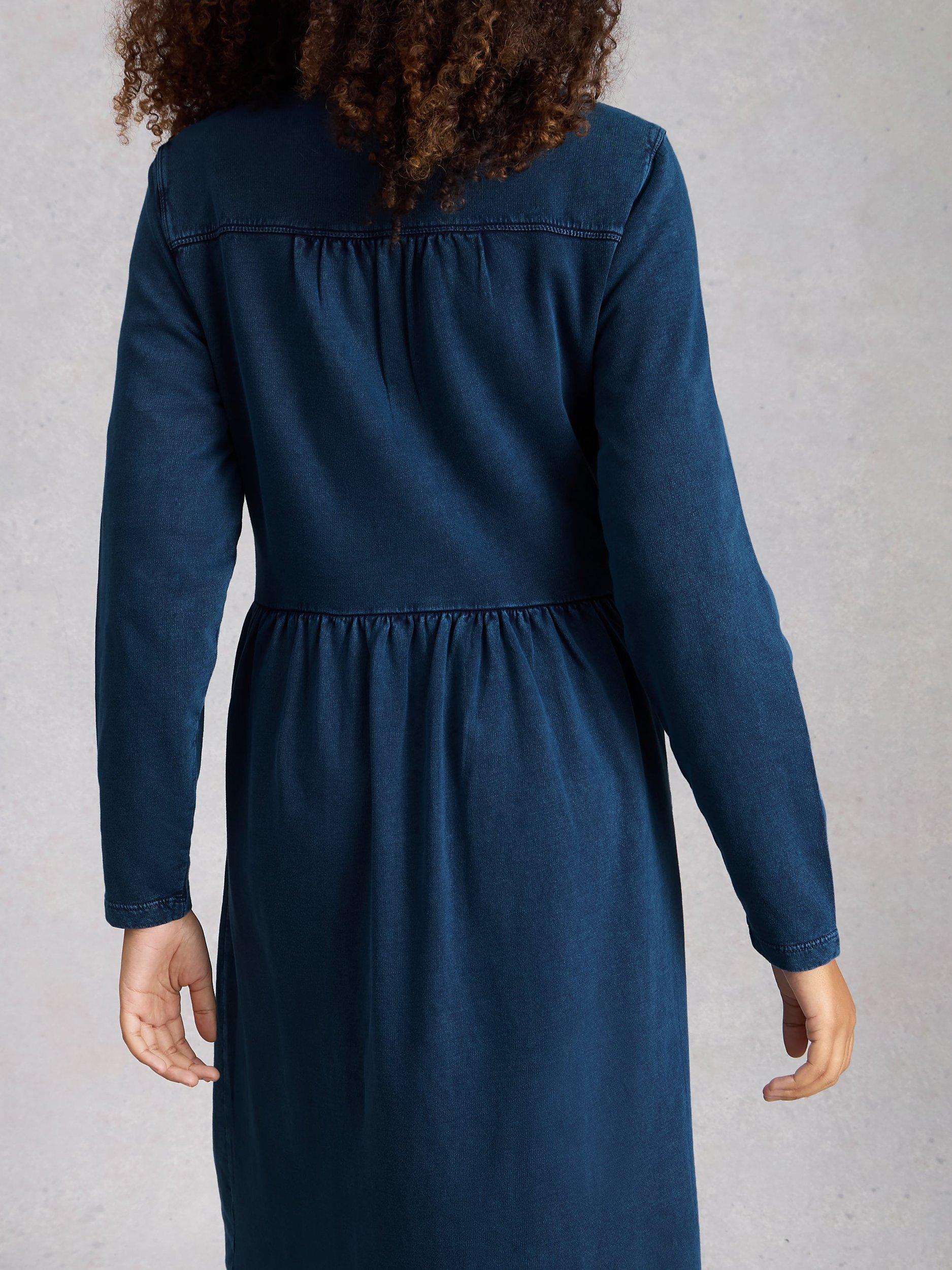 Product image 2 of 6, which shows White Stuff Ray Jersey Midi Dress, Blue, 6