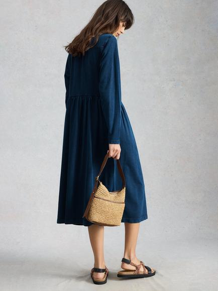 White Stuff Ray Jersey Midi Dress - view 2, Blue