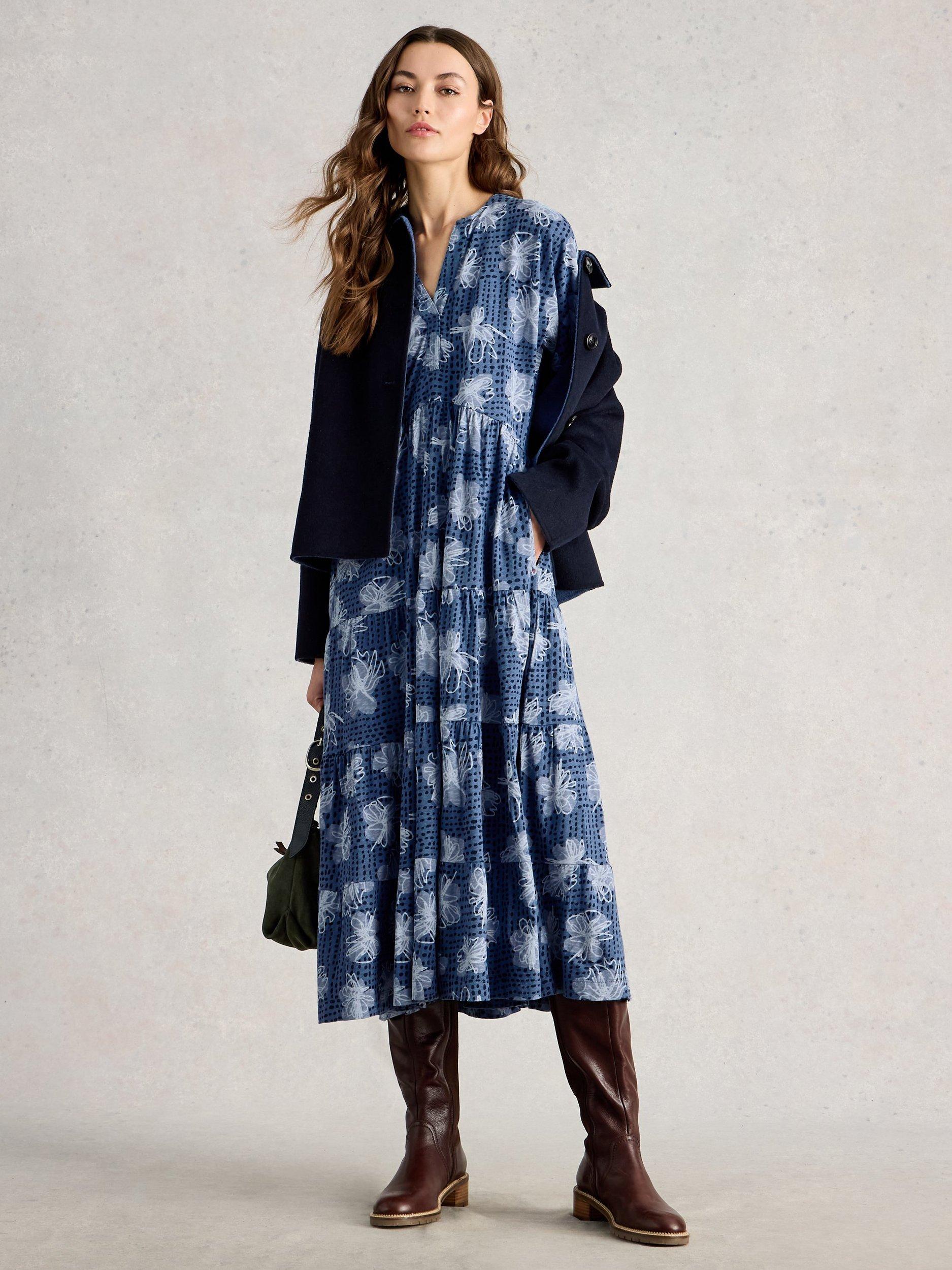 Product image 1 of 6, which shows White Stuff Tabitha Floral Tiered Dress, Mid, 6