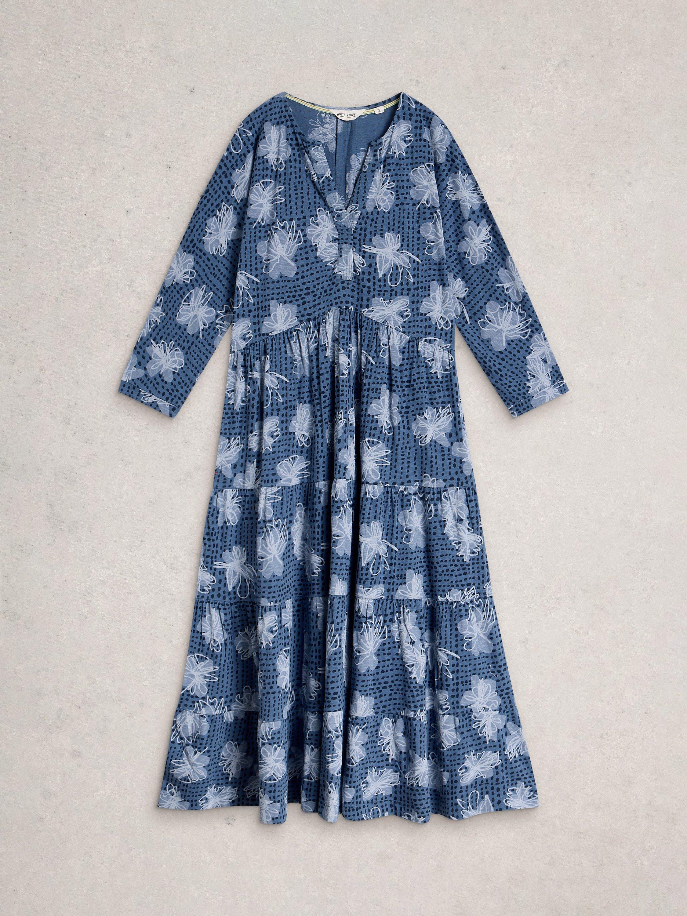 Product image 5 of 6, which shows White Stuff Tabitha Floral Tiered Dress, Mid, 6