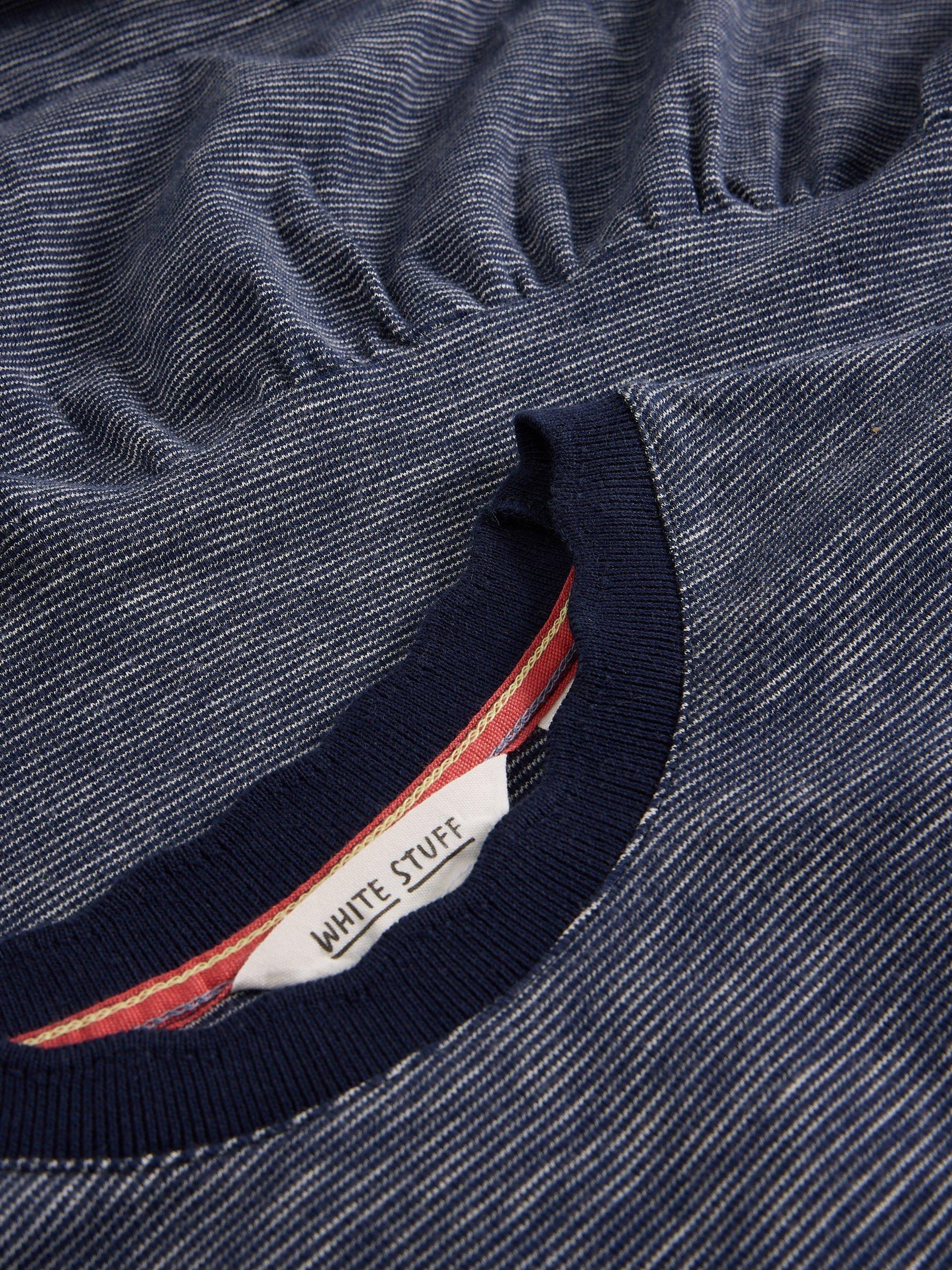 Product image 6 of 6, which shows White Stuff Vera Stripe Tiered Midi Dress, Blue/Multi, 6