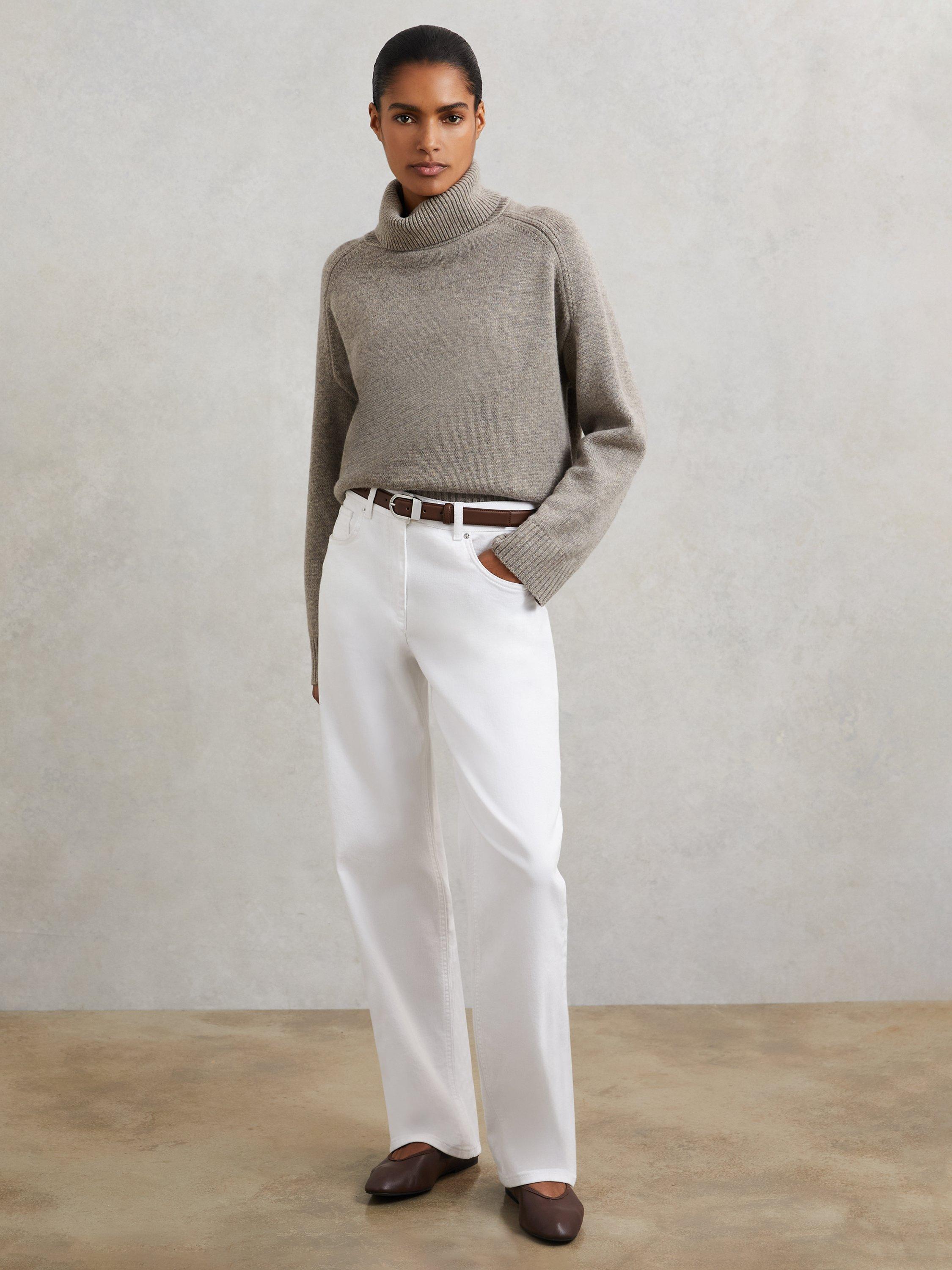 Product image 4 of 5, which shows Reiss Silver Buckle Belt , Chocolate, S