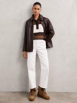 Reiss Siarah Suede Lace-Up Ankle Boots, Tan - view 2, Tan