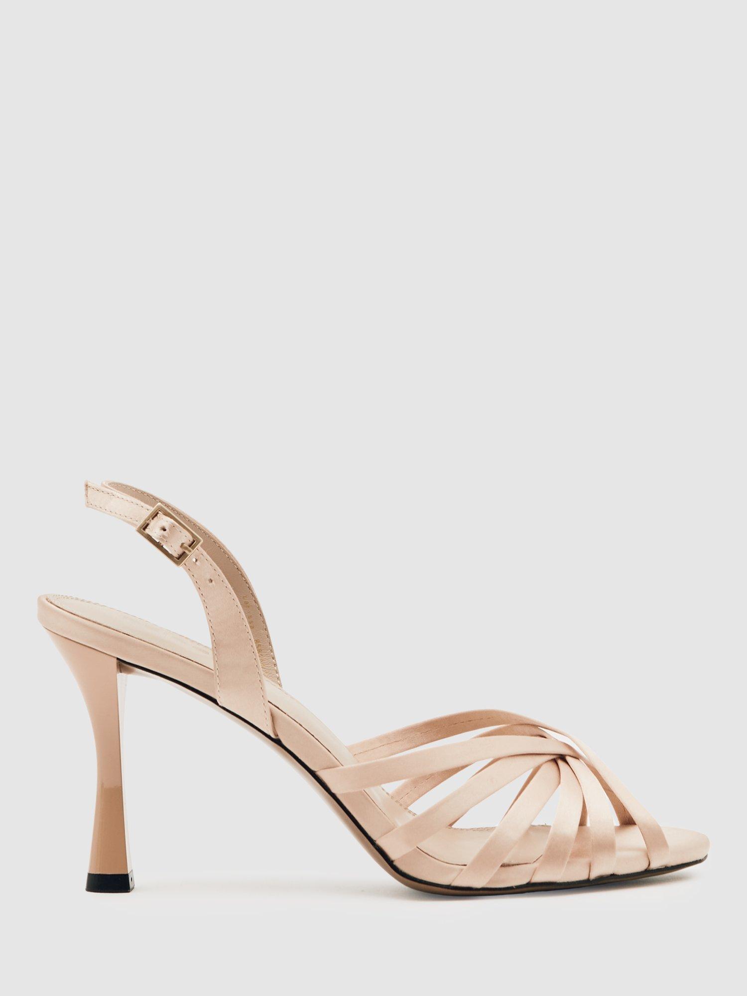 Product image 1 of 4, which shows Reiss Larissa Open Toe Sandals, Neutral, 4