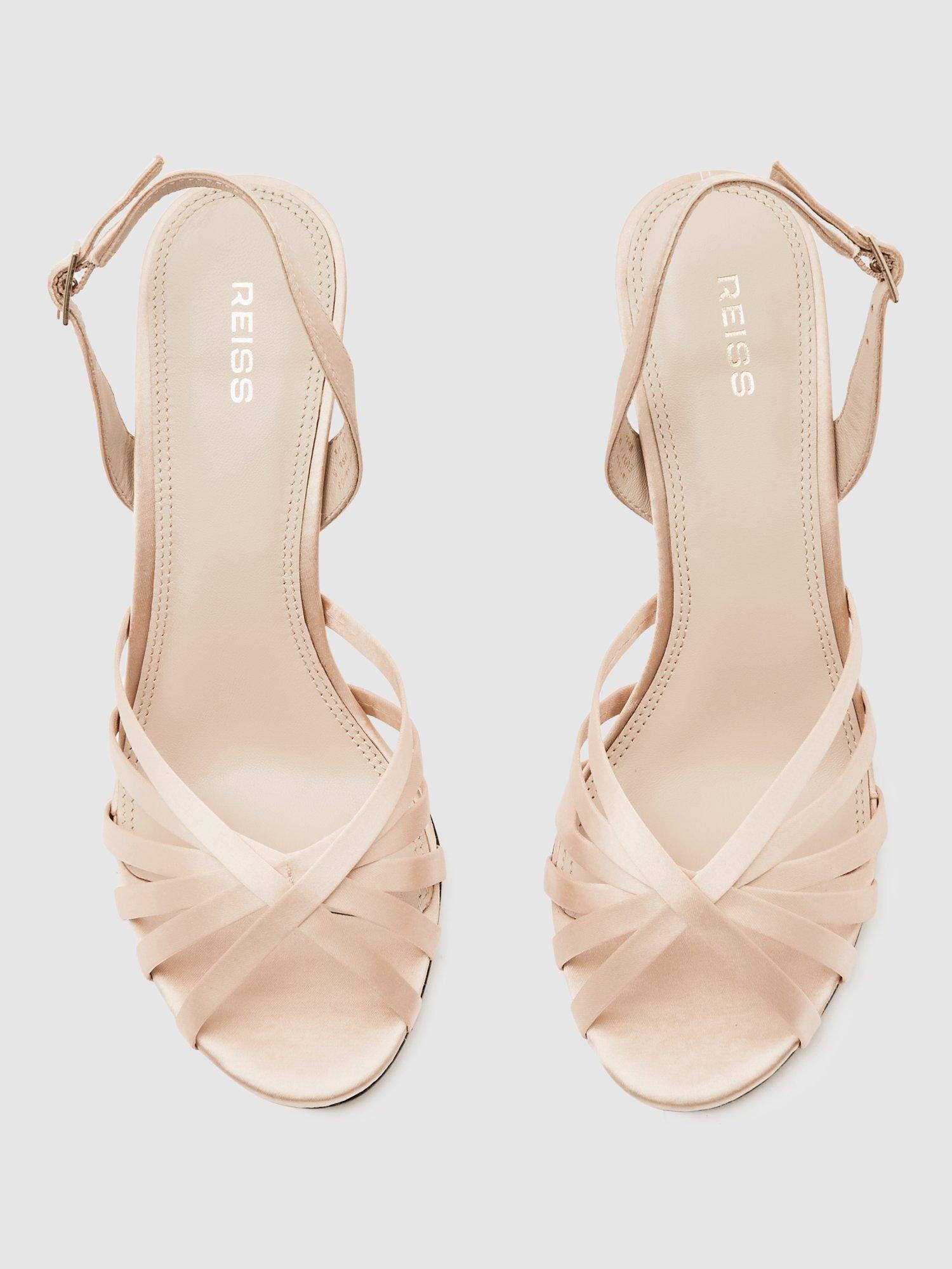 Product image 3 of 4, which shows Reiss Larissa Open Toe Sandals, Neutral, 4