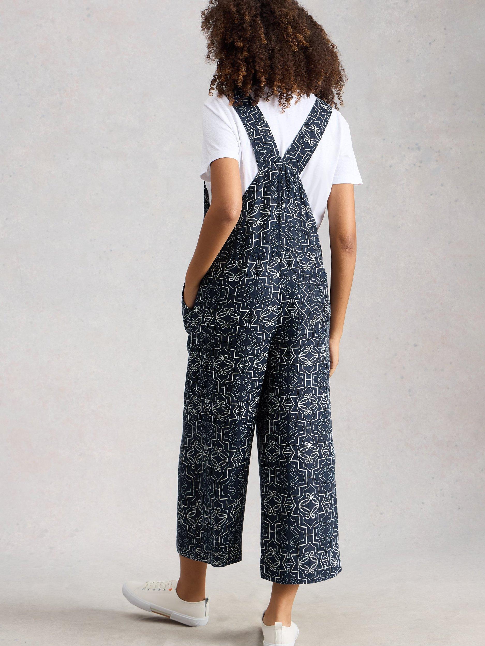 Product image 2 of 6, which shows White Stuff Viola Dungarees, Navy, 6S