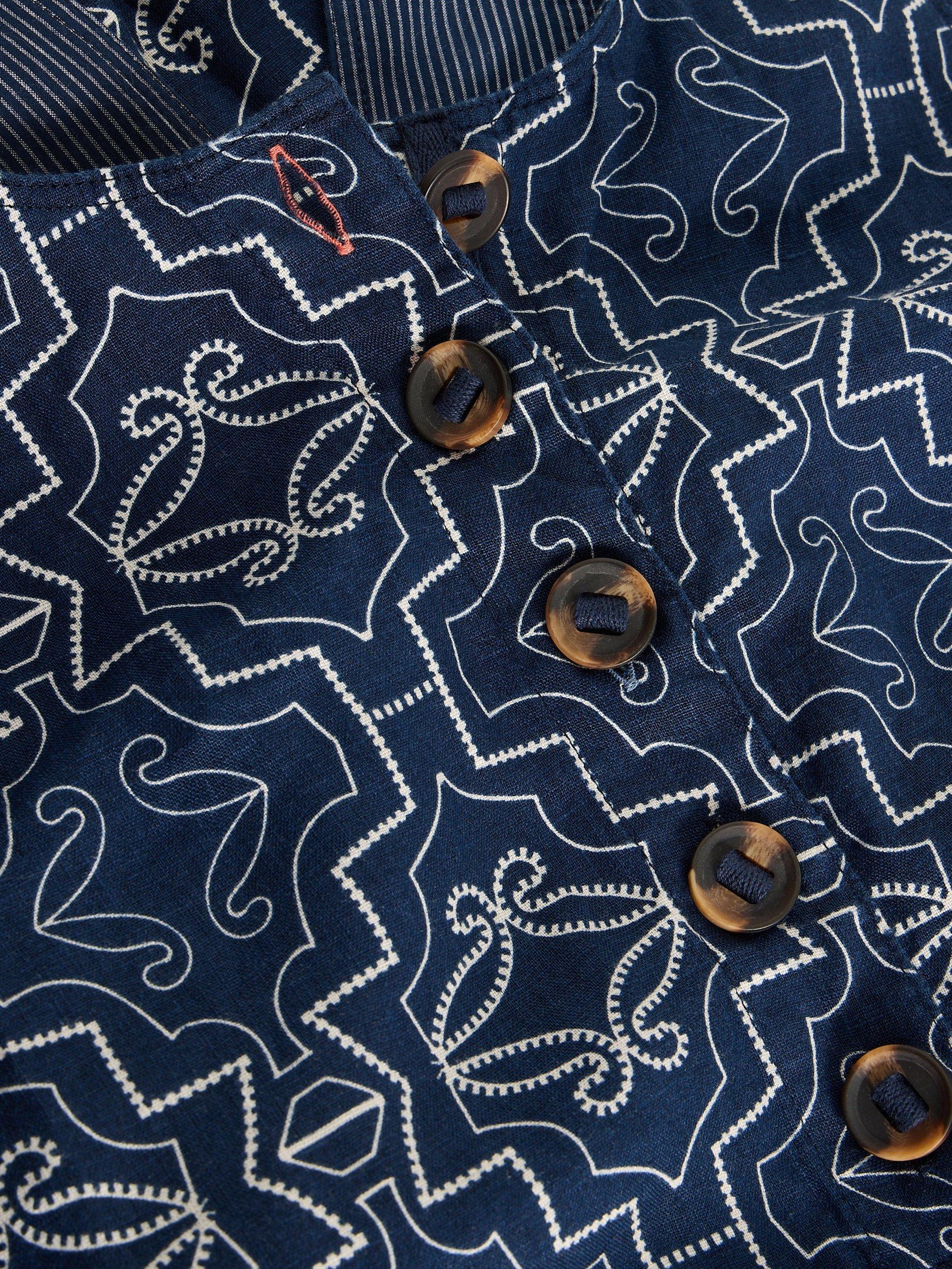 Product image 6 of 6, which shows White Stuff Viola Dungarees, Navy, 6S