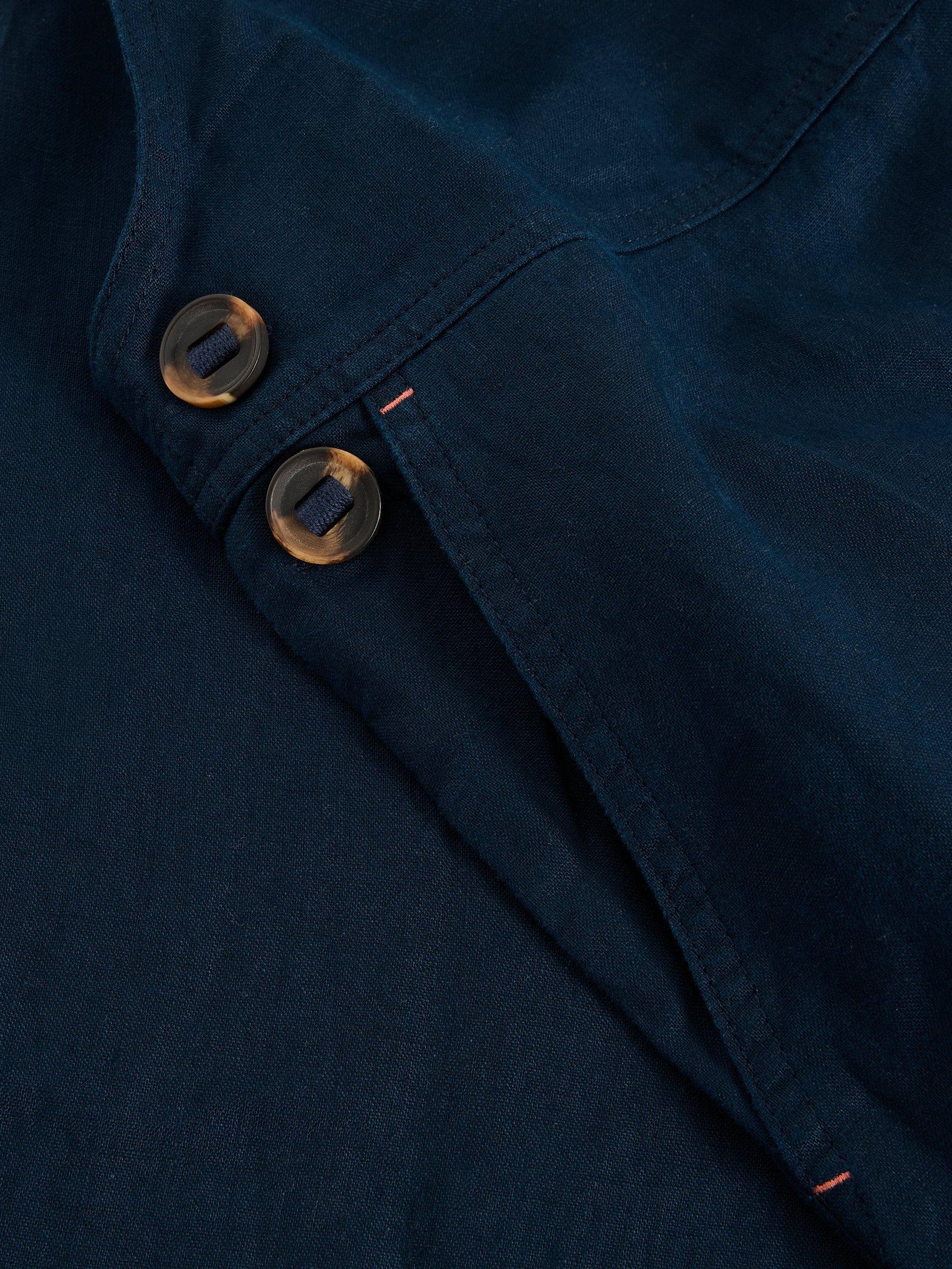 Product image 6 of 11, which shows White Stuff Vivian Linen Dungarees, Navy, 6S