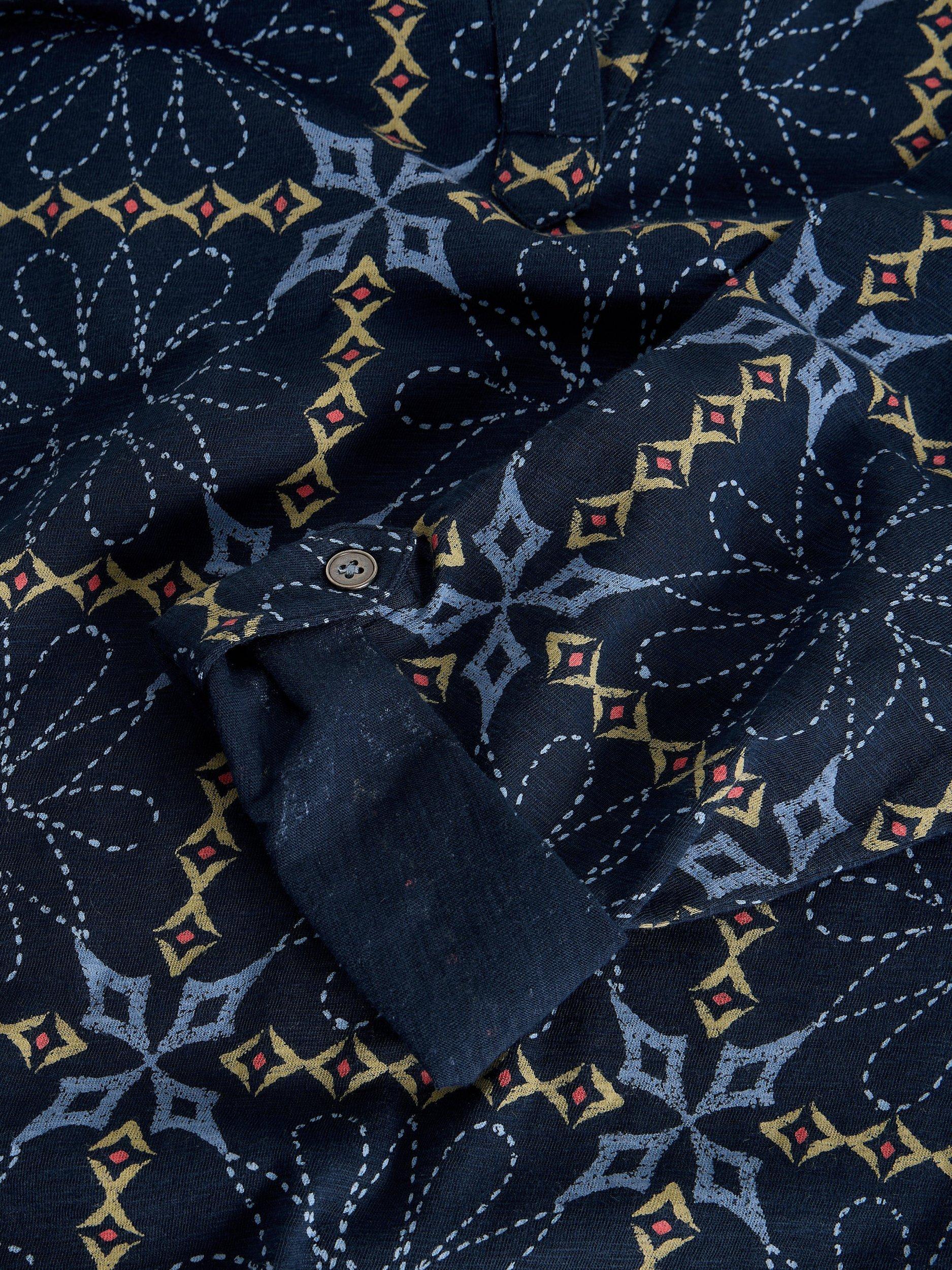 Product image 6 of 6, which shows White Stuff Allie Floral Jersey Shirt, Navy/Multi, 6