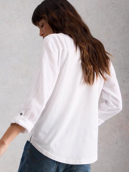 White Stuff Annie Jersey Shirt, White - view 2, White