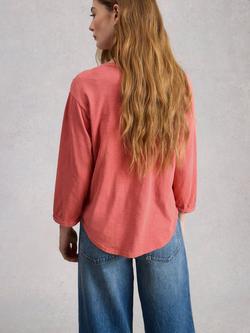 White Stuff Beth 3/4 Sleeve Shirt - view 2, Pink