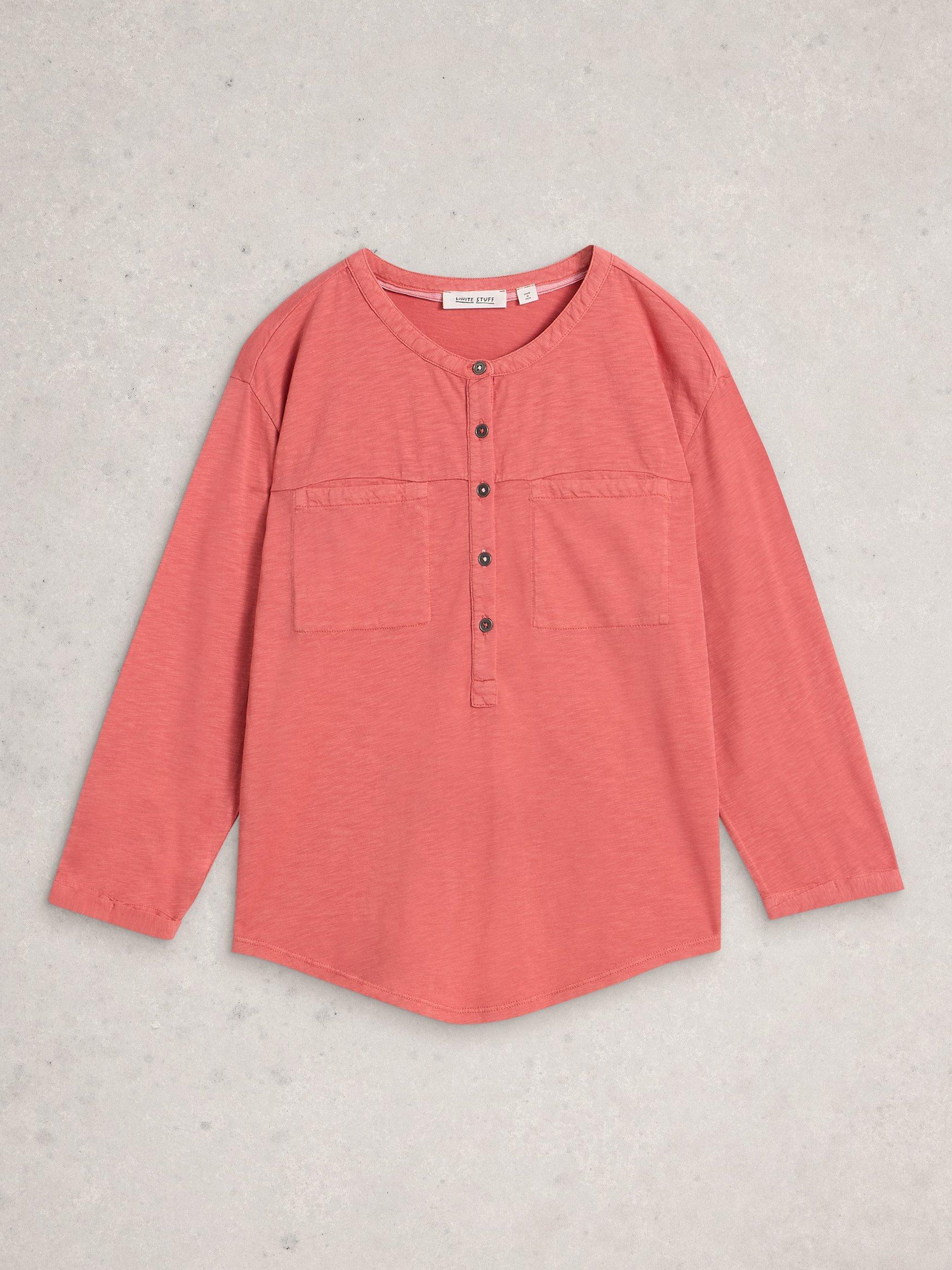 Product image 5 of 11, which shows White Stuff Beth 3/4 Sleeve Shirt, Pink, 6