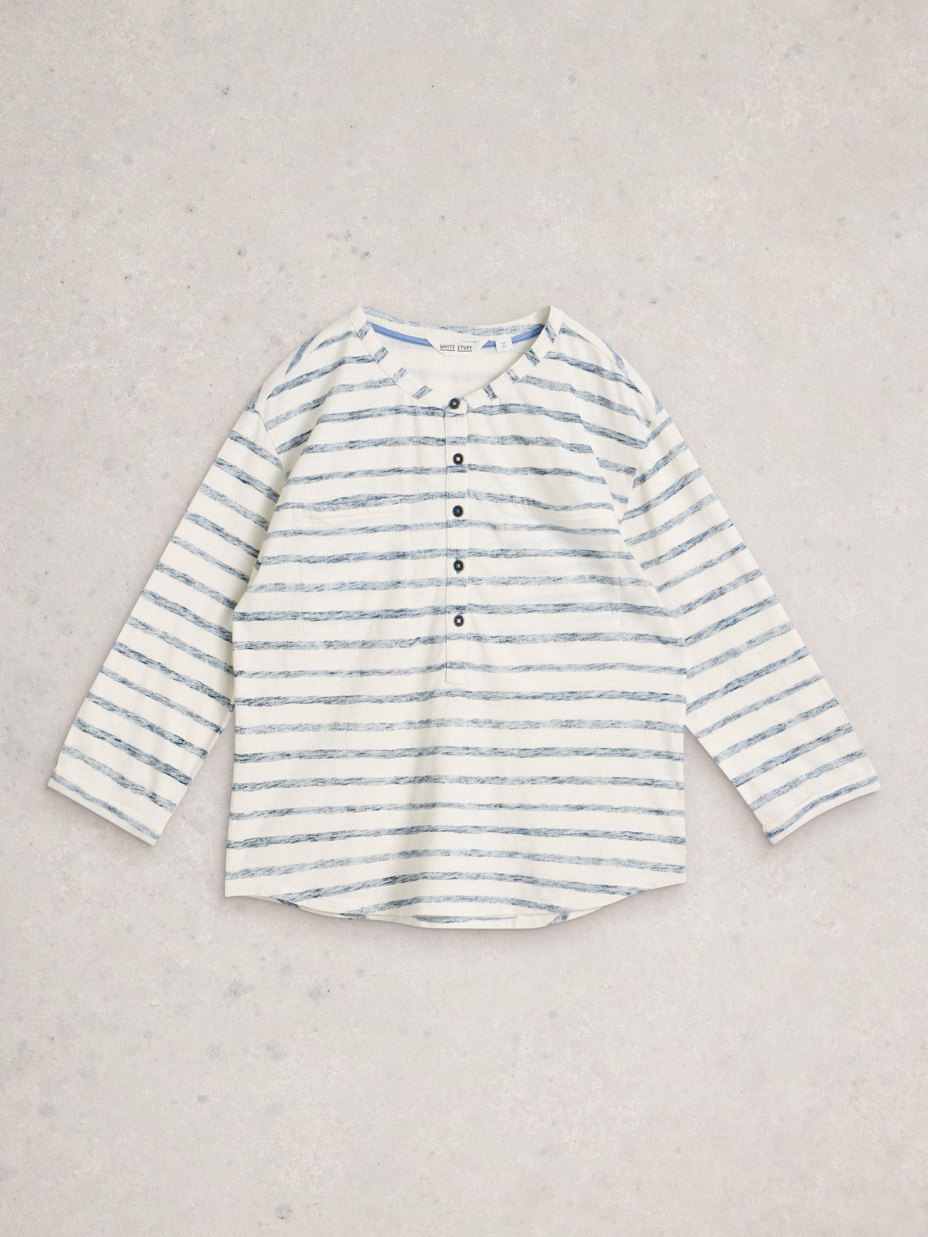 Product image 5 of 6, which shows White Stuff Beth Stripe Jersey Shirt, Multi, 6