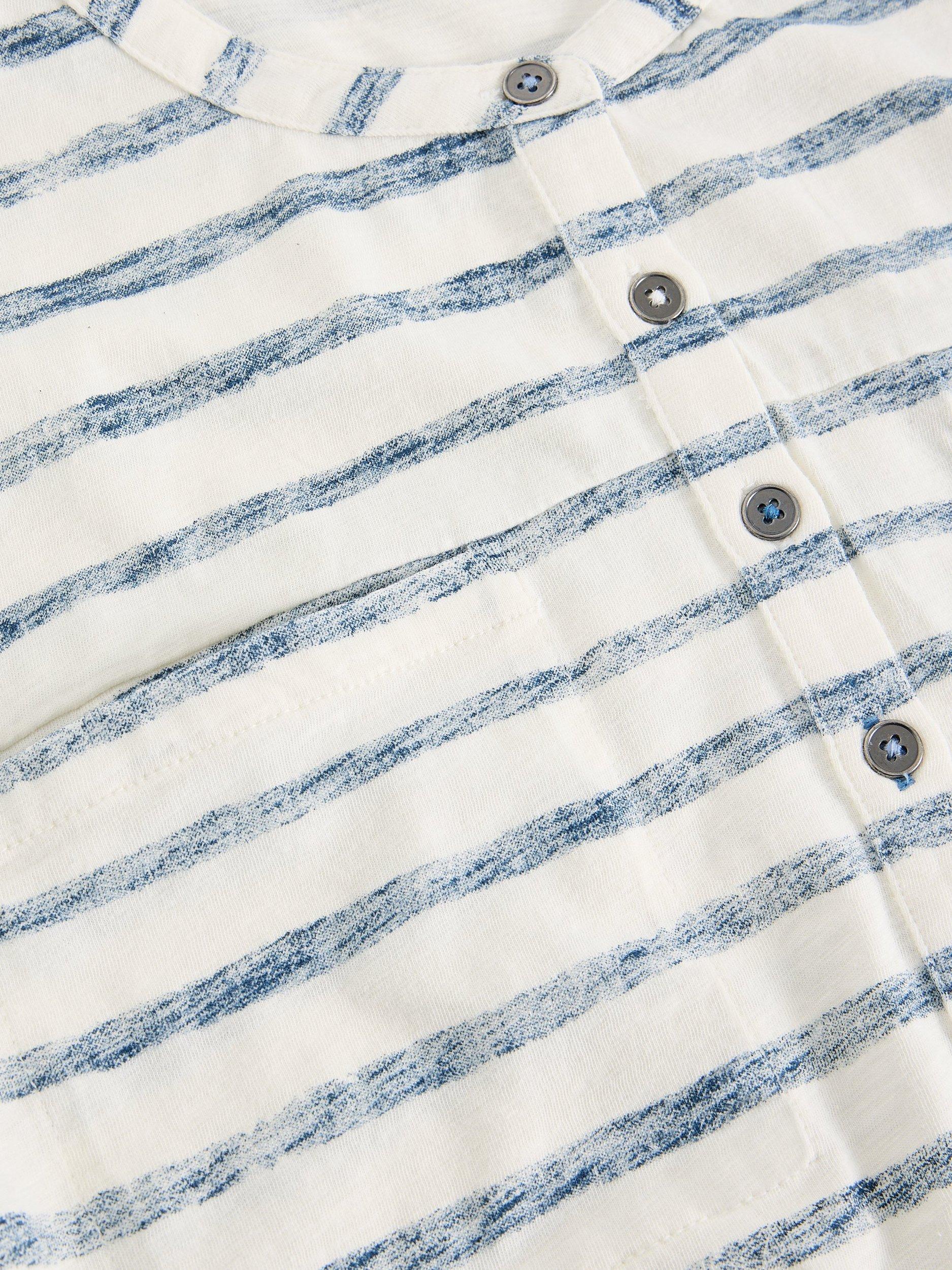 Product image 6 of 6, which shows White Stuff Beth Stripe Jersey Shirt, Multi, 6