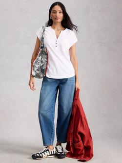 White Stuff Cecily Cap Sleeve Jersey Top, White, White