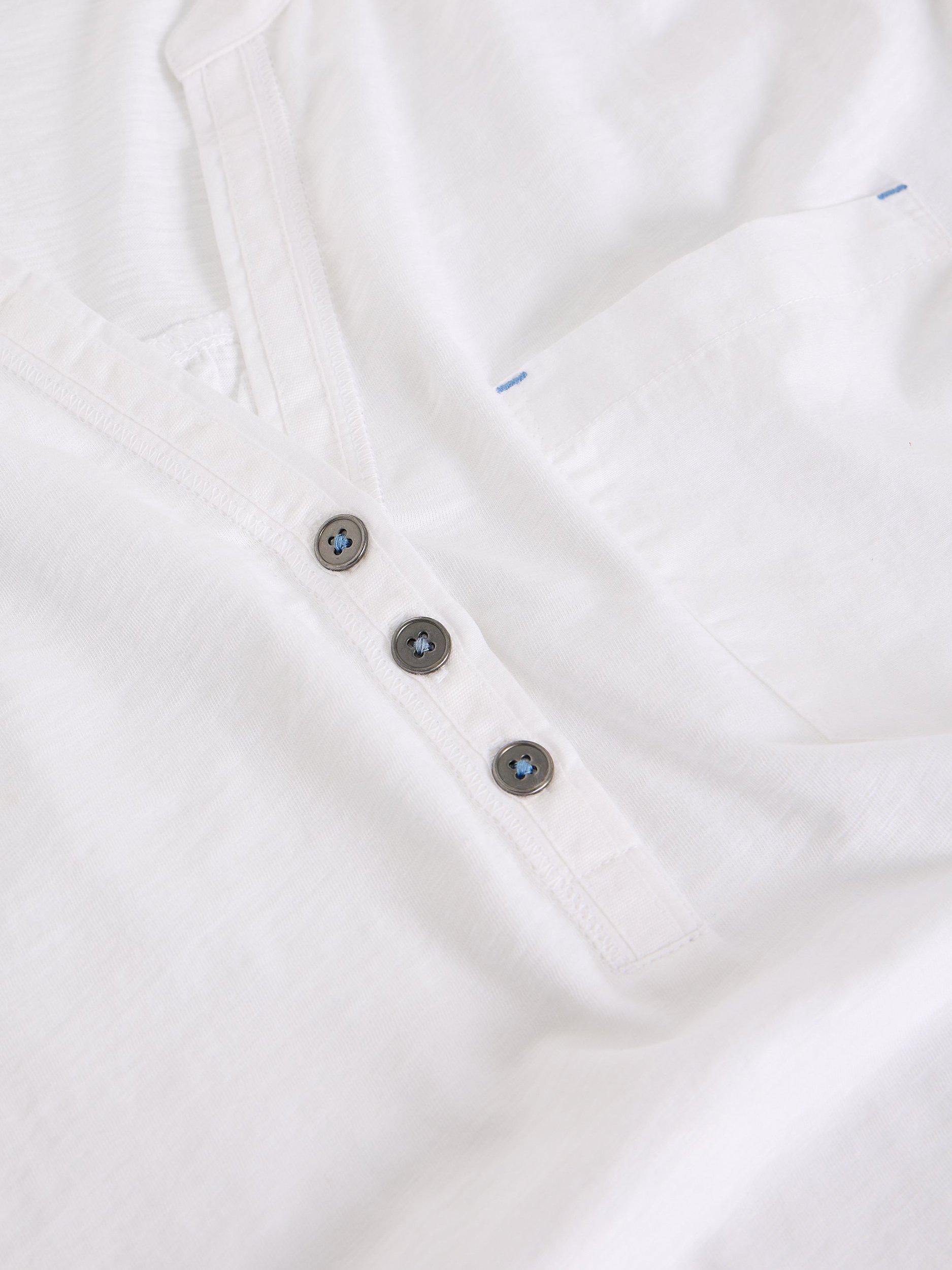 Product image 6 of 6, which shows White Stuff Cecily Cap Sleeve Jersey Top, White, 6