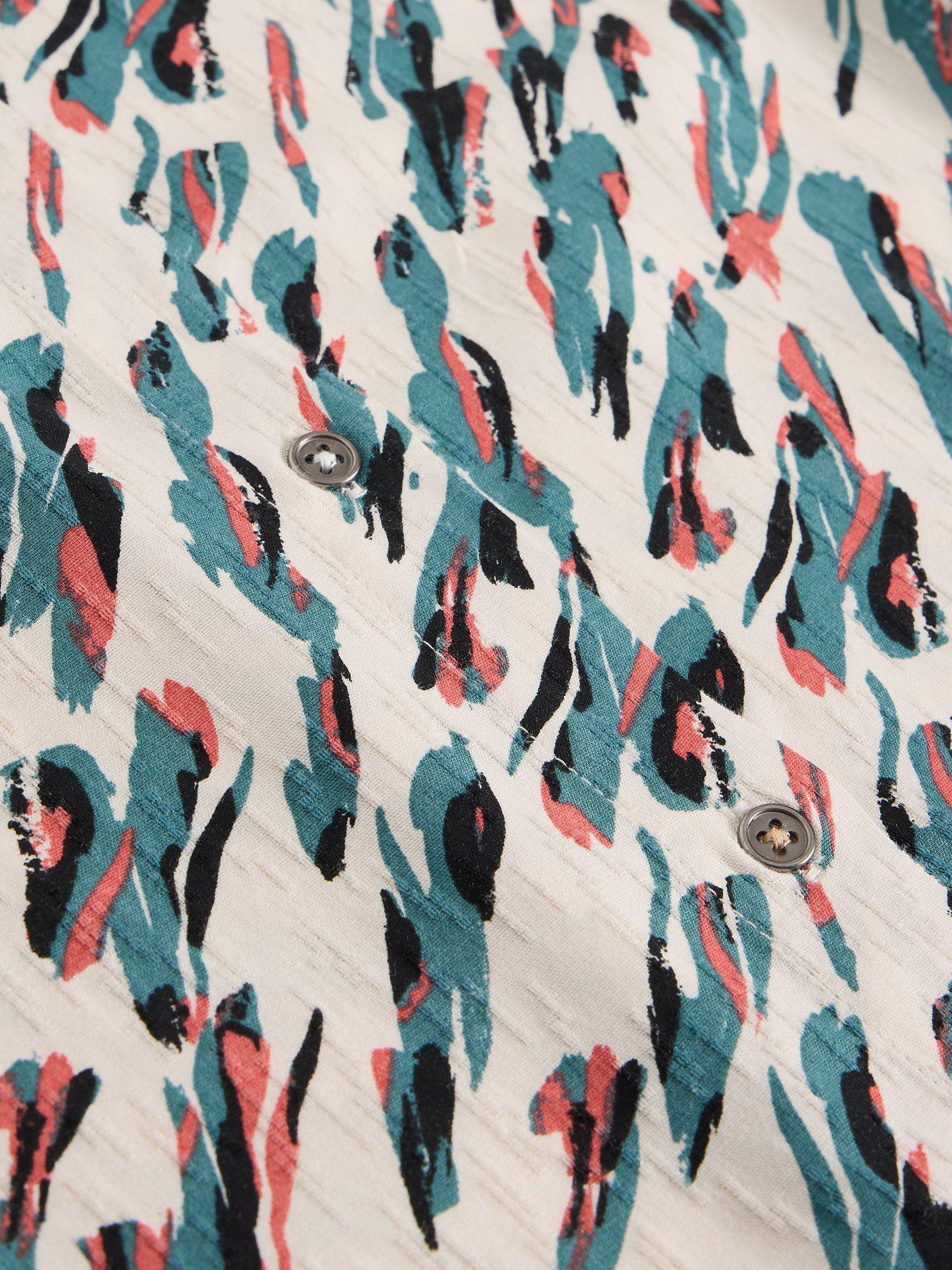 Product image 6 of 6, which shows White Stuff Sienna Abstract Shirt, Ivory/Multi, 6