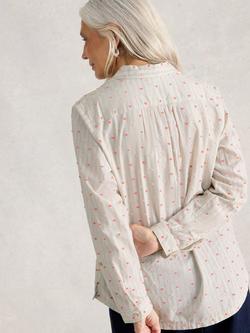 White Stuff Sophie Embroidered Spot Shirt, Multi - view 2, Multi