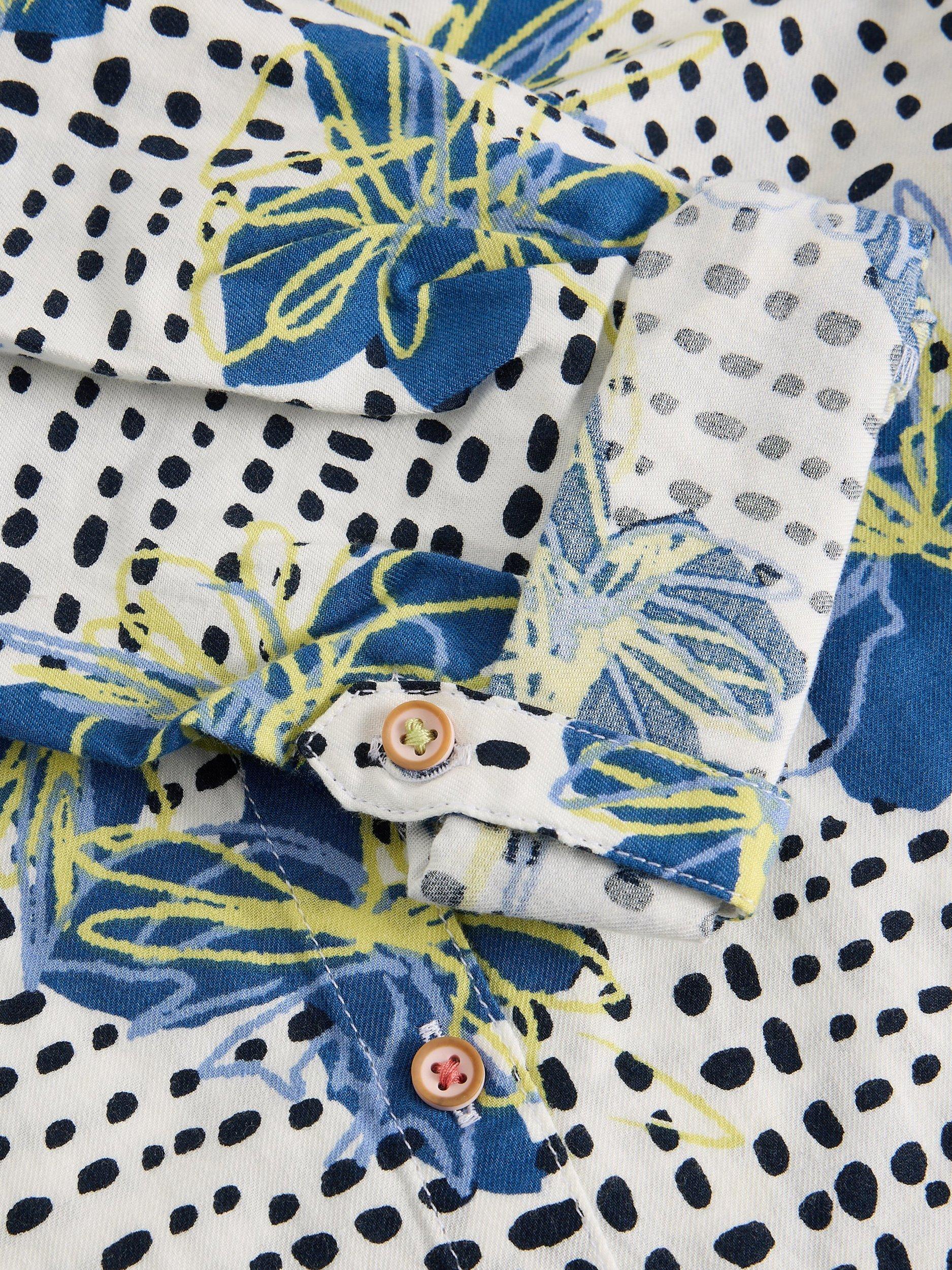 Product image 6 of 6, which shows White Stuff Sophie Abstract Floral Shirt, Ivory/Multi, 6