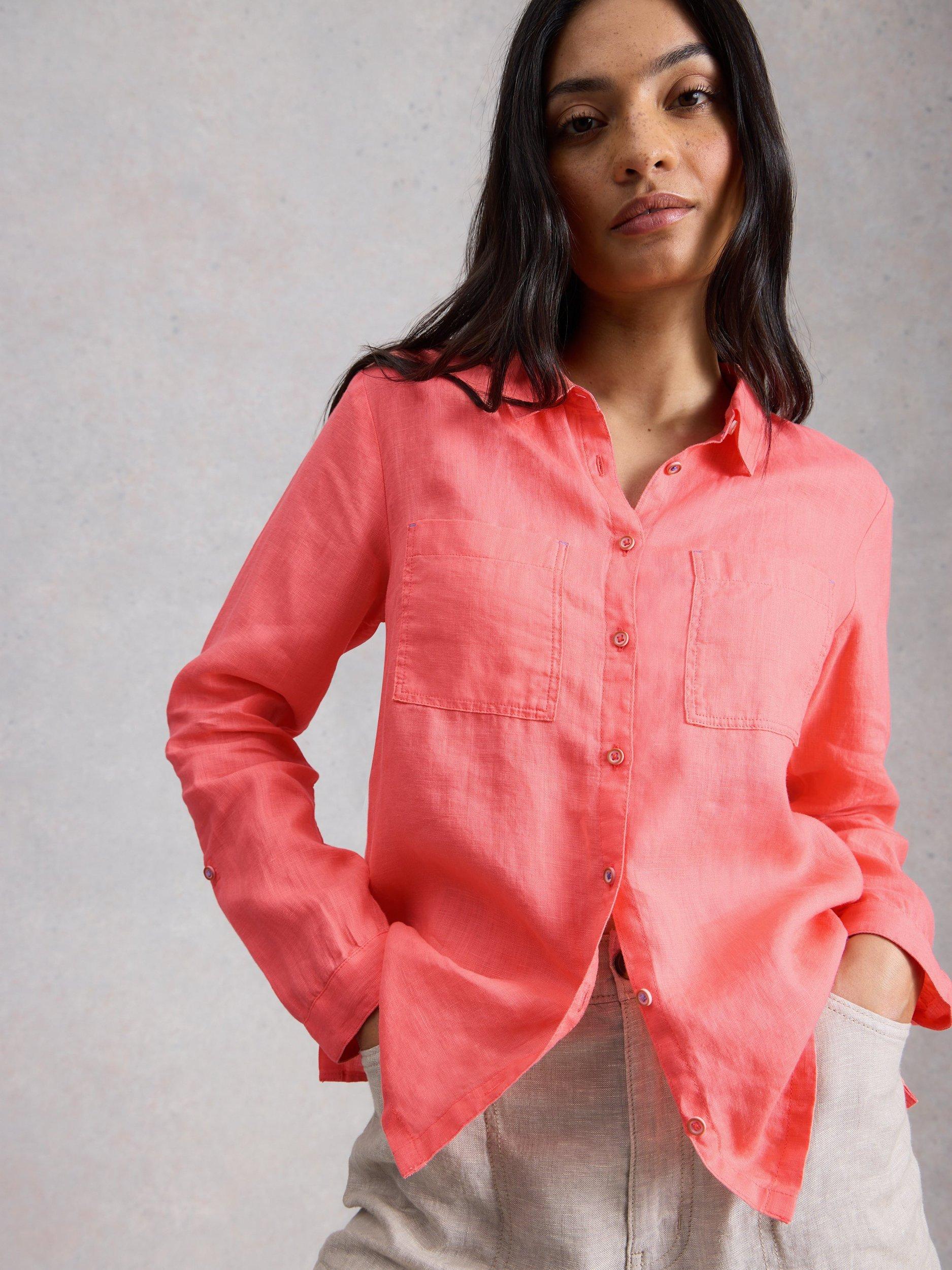 Product image 4 of 6, which shows White Stuff Sophie Shirt, Coral, 6