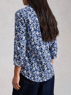 White Stuff Sophie Heart Print Shirt, Navy/Multi - view 2, Navy/Multi