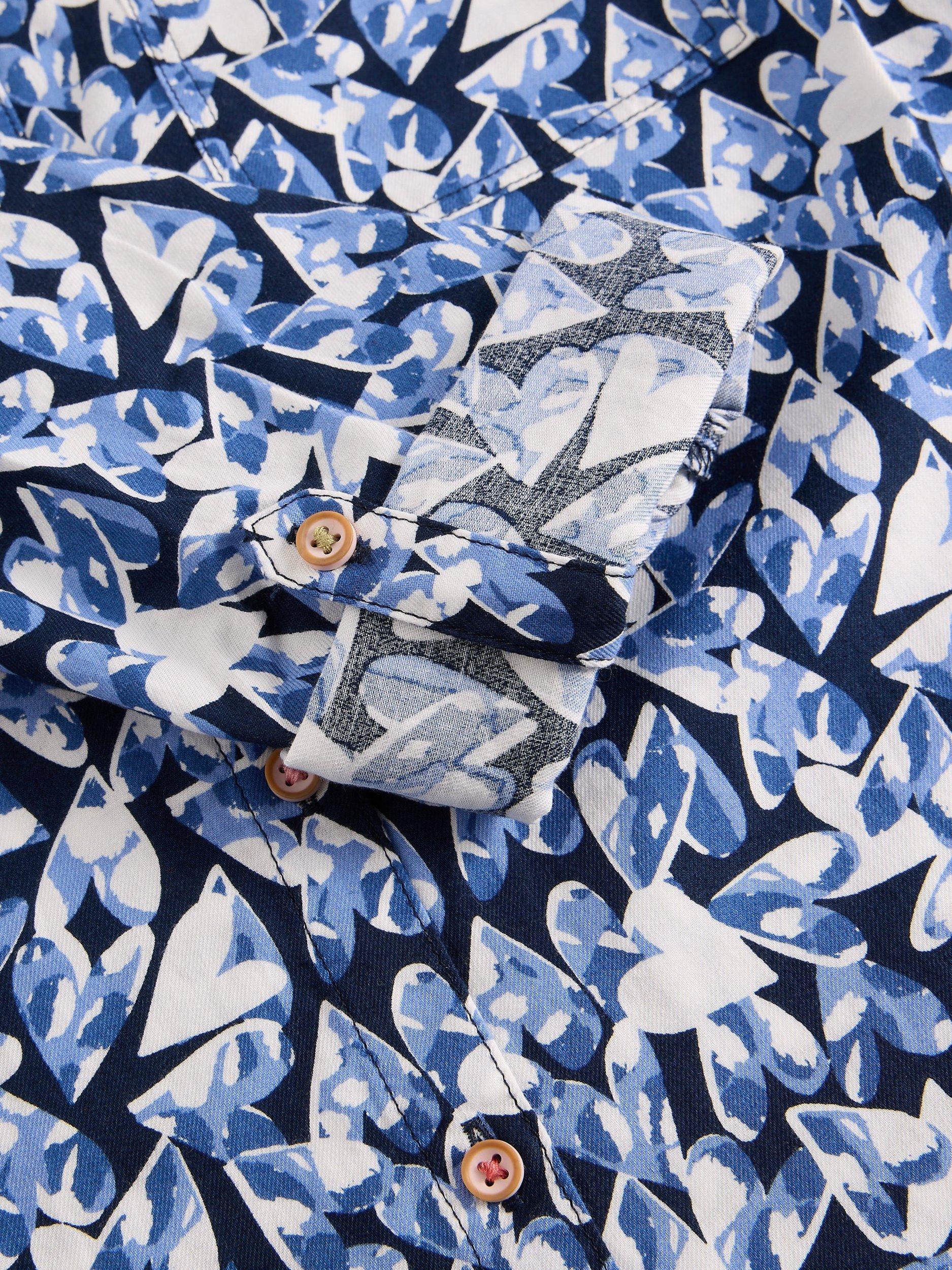 Product image 6 of 6, which shows White Stuff Sophie Heart Print Shirt, Navy/Multi, 6